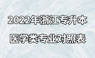 2022年浙江專升本醫學類專業對照表.jpg