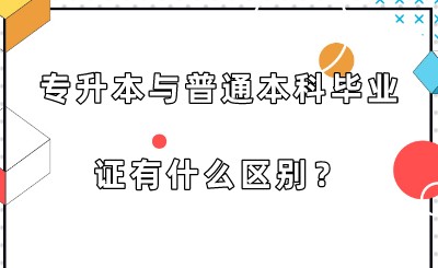 專升本與普通本科畢業證有什么區別？.jpeg